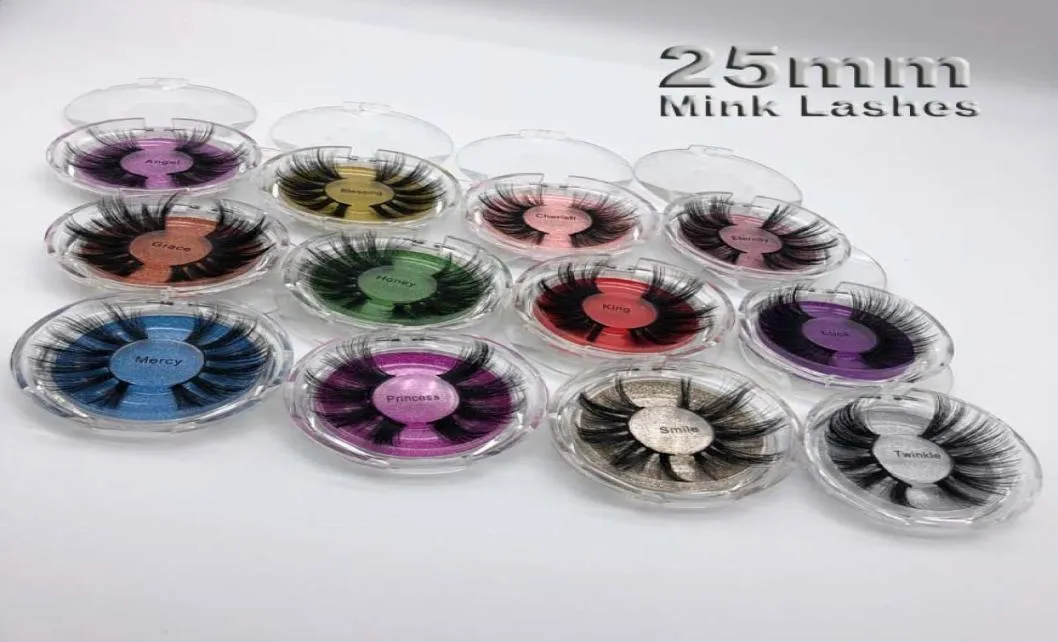 Eyelash de Mink 3d 5d 25mm de comprimento grosso cílios com cílios para cílios Eyes