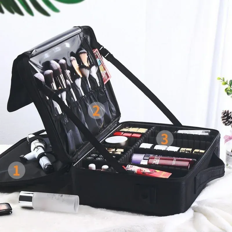 Cases Professional Makeup Bag Women Cosmetic Bag Wash Toiletry Make Up Organizer Storage Travel Kit Bag Multifunction Ladies Bag Case