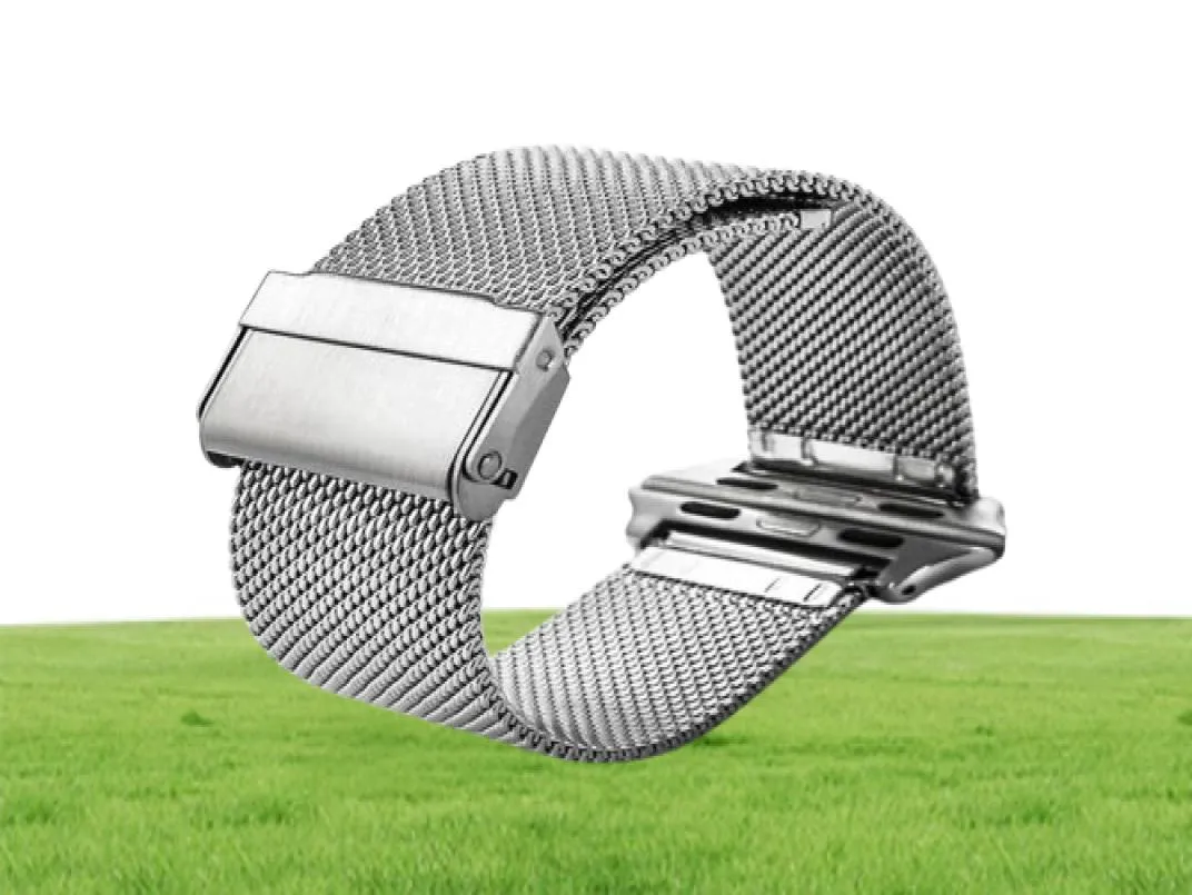Smart Bands Milan mesh belt 316 stainless steel Wrist Bracelet Sport Band Strap For Watch Series 3842mm Universal model Sil2066686
