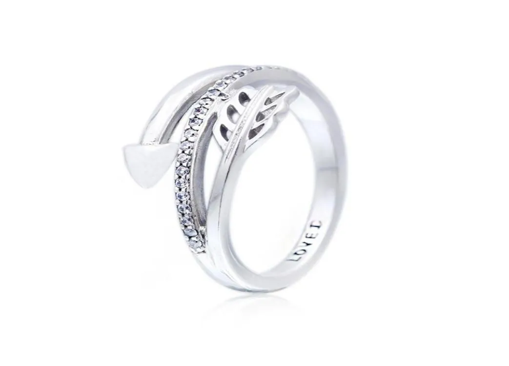 925 STRING Gümüş Sarılı Around Ok Yüzüğü Kadınlar İçin Orijinal Kutu Düğün Hediye Takı Yüzükleri Setleri1424972