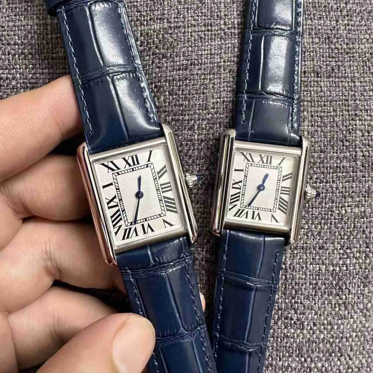 Tarcza robocze Automatyczne zegarki Kajia nowe luksusowe wypoczynek Ultra cienki gorąca marka mężczyźni i kobiety zegarki czołgowe Square Cage Skórzowe paski ruch mody sukienkę zegarek desig