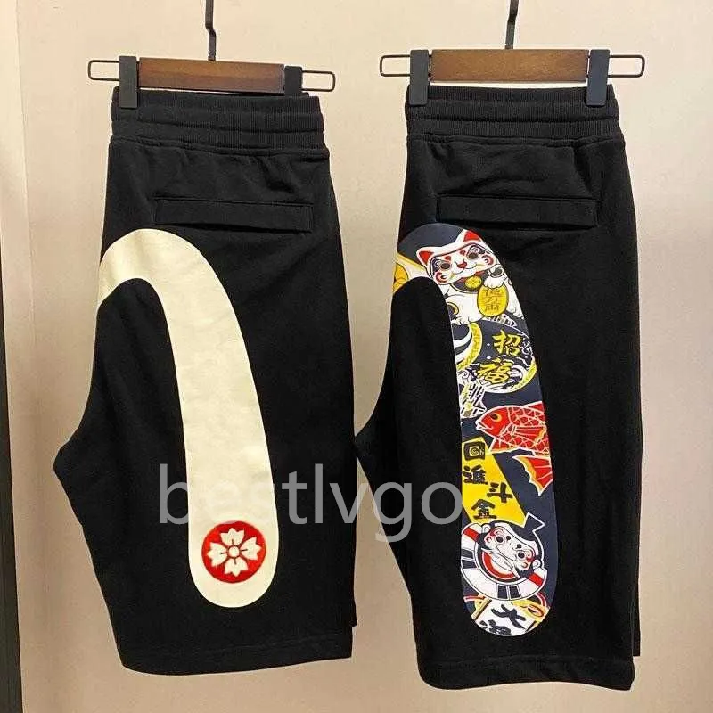 Designer marchio francese pantaloncini da uomo pantaloncini maschili di lusso sottili fushen personalizzato stampa personalizzata capristi sport maschi casual shorts su ginocchia ginocchia grandi pantaloni estivi sciolti