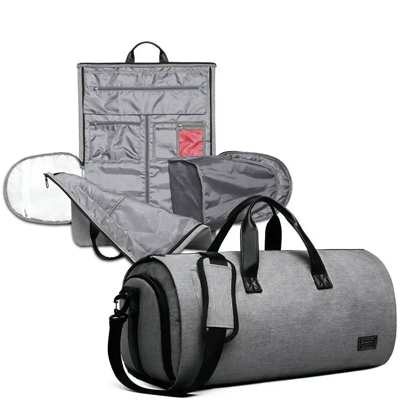 ブリーフケース多機能男性スーツ貯蔵大型容量荷物荷物バッグ男性防水トラベルダッフルバッグシューズポケット