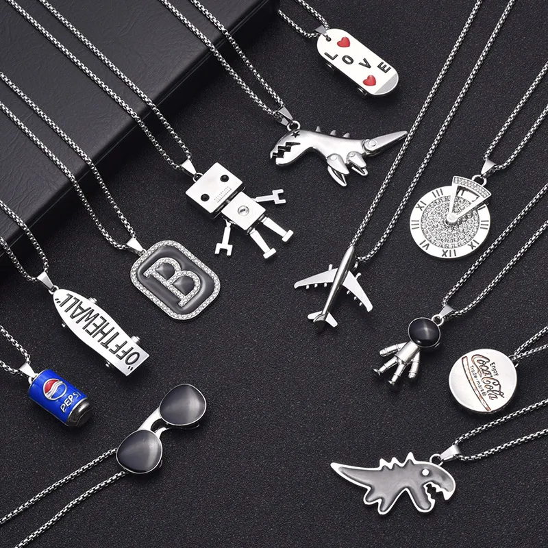 Ketting lengte 60 cm kinder hiphop lange trui ketting met sterk ontwerpgevoel gepersonaliseerde straatmannen en dames veelzijdige sieraden ketting cadeau