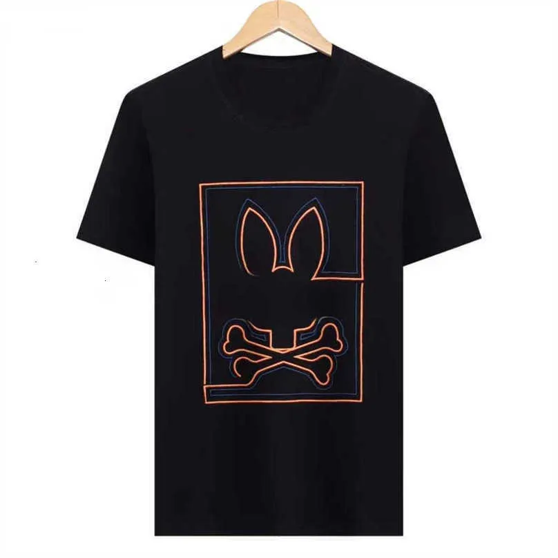 Psychologiczne koszulki Psyco Rabbit T Shirt American Designer Business Fashion Tees Mens Women USA High Street Polos Skull Rabbits Bunny 8828