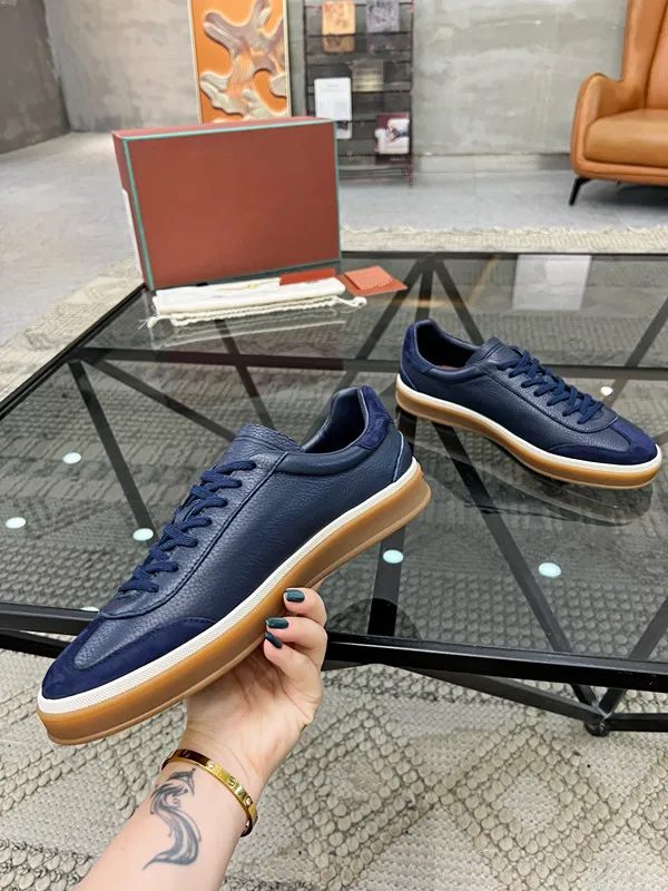 new Fashion Designer running shoes athletic mens black Navy vintage platform Trainers spezial bright blue shoes Sneakers 38-44 edj240101L