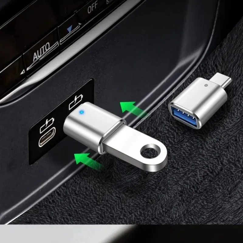 2024 USB 3.0 para o adaptador Tipo C LED OTG para USB C USB-A para o conector feminino Micro USB tipo C para os adaptadores Huawei Samsung Xiaomi POCO para