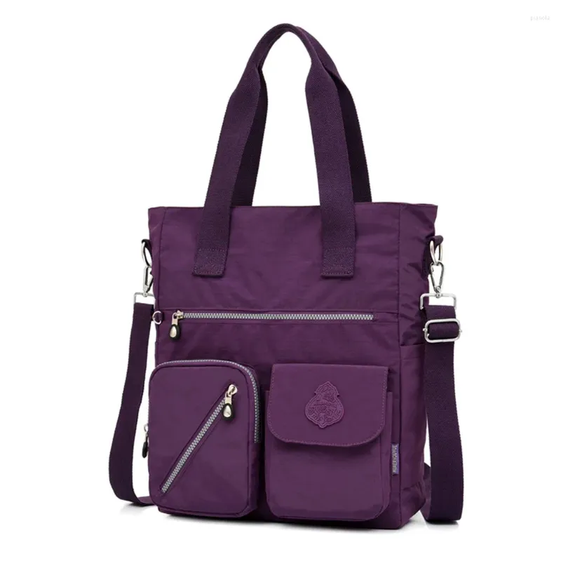 Bag mode vattentäta kvinnor nylon handväska elegant axel stor kapacitet stil crossbody casual messenger mamma #s