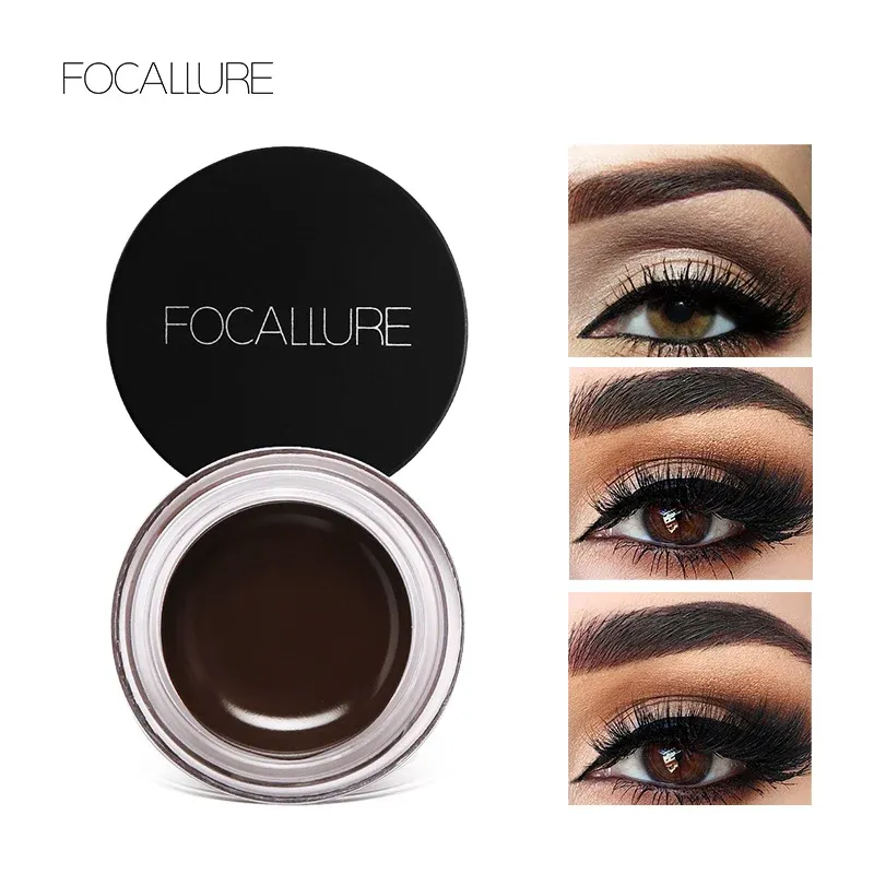 Enhancers Wholesale FOCALLURE Eyebrow Cream Gel Enhancers Longlasting Waterproof Eye Brows Pomade Gel With Brushes For Women Makeup