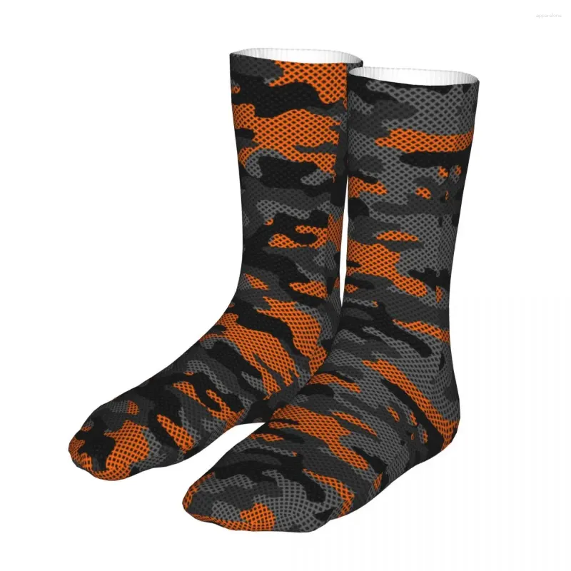 Chaussettes masculines camouflage hommes femmes polyester drôle drôle hip hop printemps d'été cadeaux hivernaux