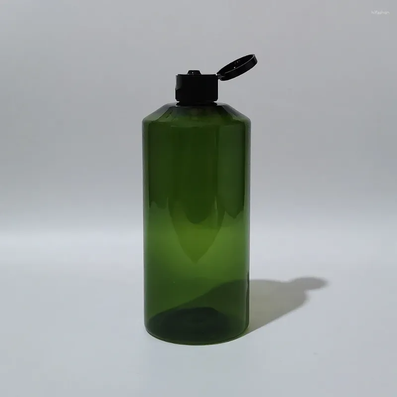 Бутылки для хранения 300 мл пустого коричневого зеленого бутылки с шампунем для шампуня с флип -топ