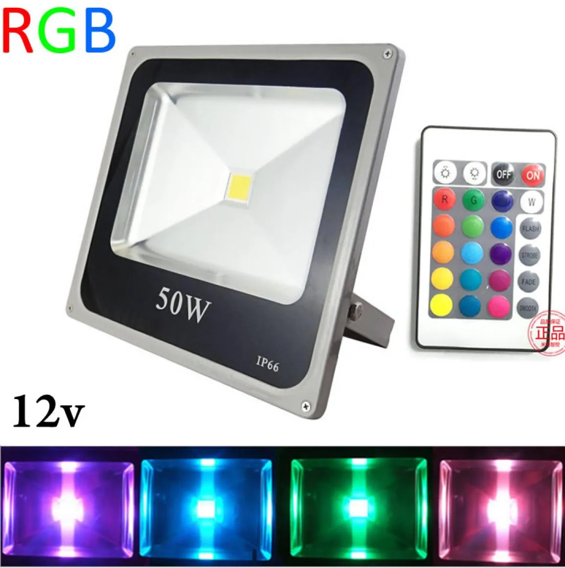 RGB LED FloodLight 10W 20W 30W 50W LED Exterior Spotlight 12V LED Outdoor Light Reflector Spot Floodlight24 key Remote Control3755219