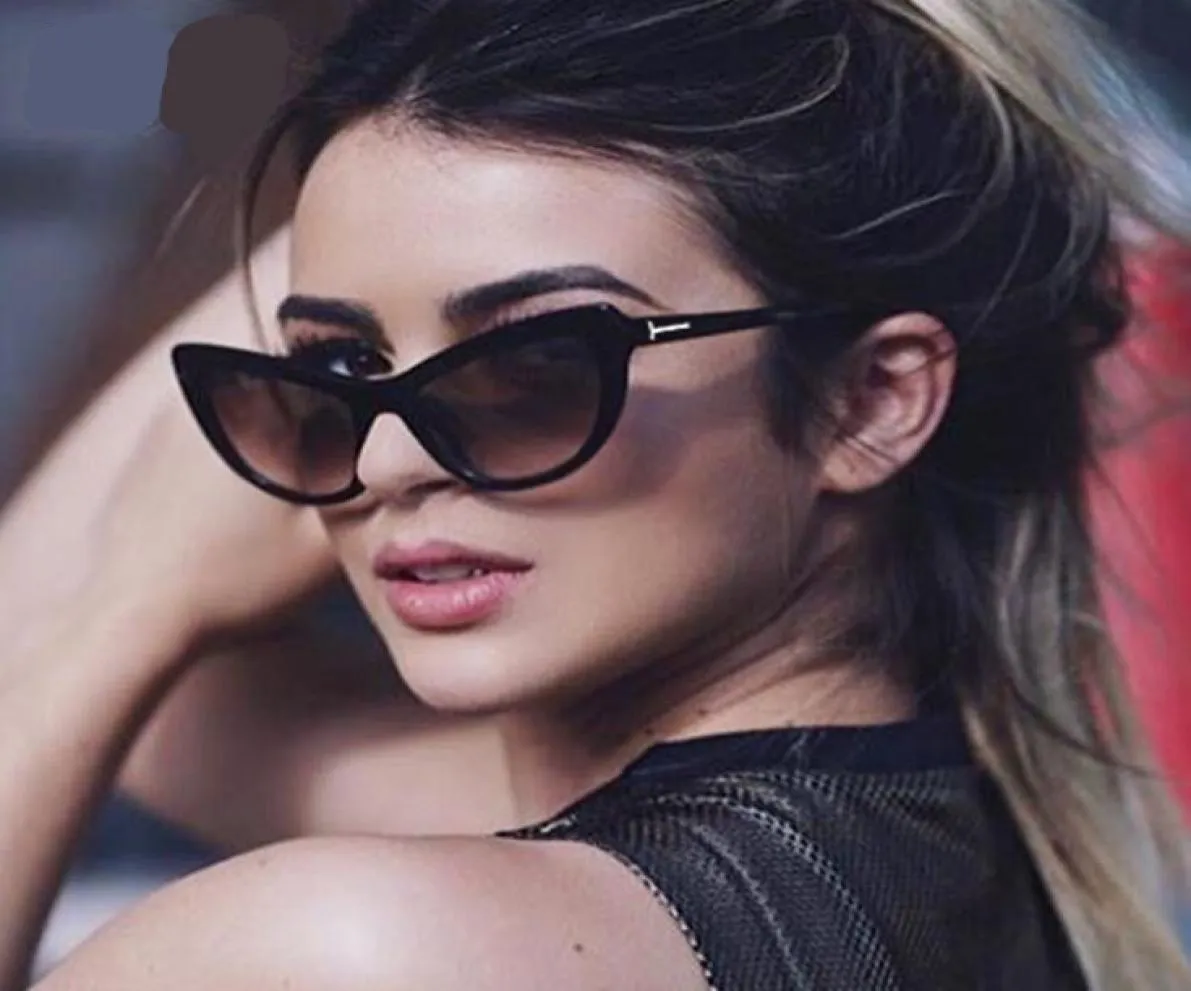 High Quality 2018 FLT33 Cateye Sunglasses Women Brand Designer Sun Glasses Vintage Eyewear Womens Print Frame Cat Eye Sunglasses 64231283