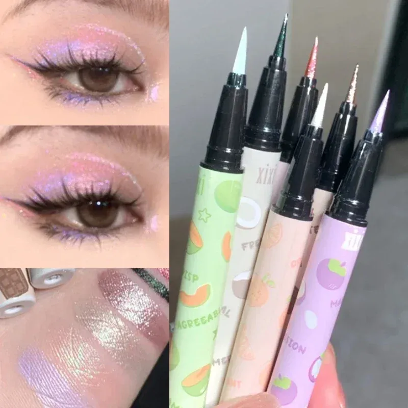 Eyeliner Glitter Eyeliner Pencil 8 Color Pearlescent Pink White Highlighter Lying Silkworm Shadow Diamond Liquid Eyeliner Pen Eye Makeup