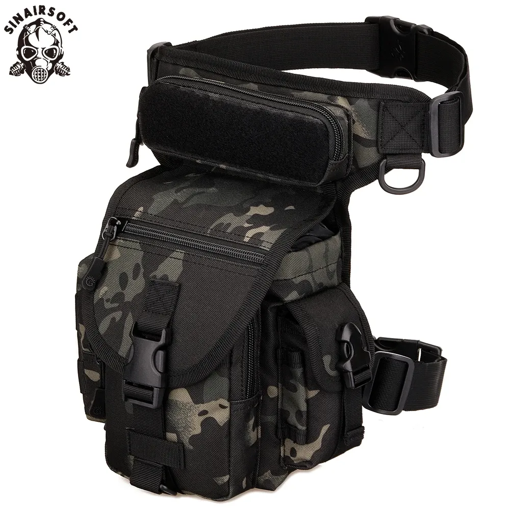 Verpakt Sinairsoft Outdoor Tactical Nylon Waterproof Trade Bag Taill Leg Bag Motorfiets Fanny Packs Bags Pack klimmen Wandelen Camping