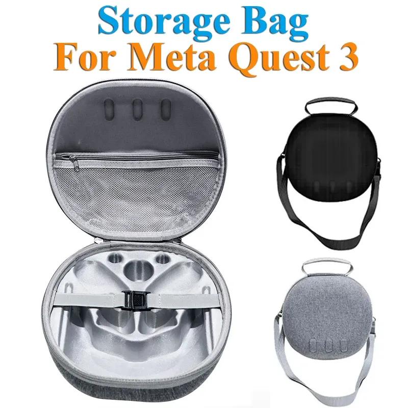Väskor lagringsfodral för meta quest 3 handväska bär fodral VR rese lagring väska för quest 3 skyddande väska oculus vr tillbehör