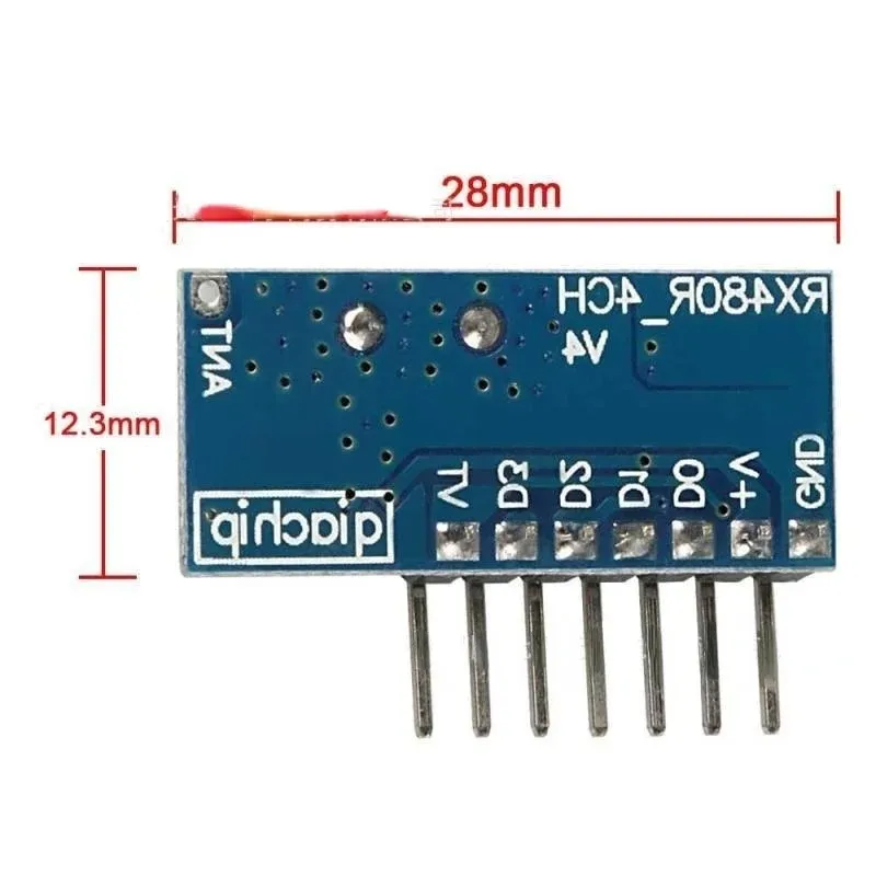 Wireless 4 CH DIY RF Relay Receiver Module with 433 MHz Remote Controls Transmitter for Building