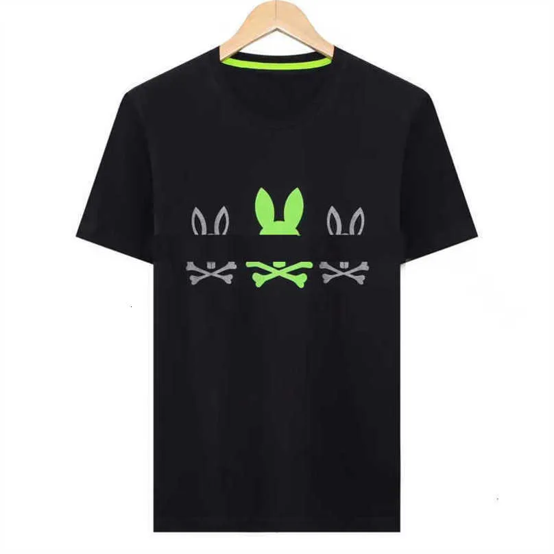 Psyco Bunny Mens T Shirts Psychological Rabbit Men Print T-shirt Comfortabele paar's Ademblage en casual katoenen T-shirt M-3XL KHA3