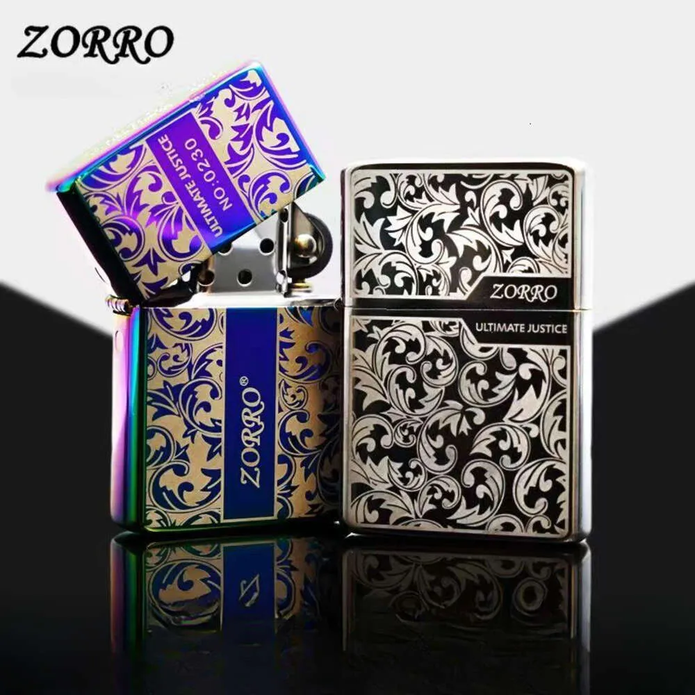 Genuine Zorro Pattern Series Kerosene Lighter Windproof Creative Exquisite Fashion Lighter Boyfriend Gift