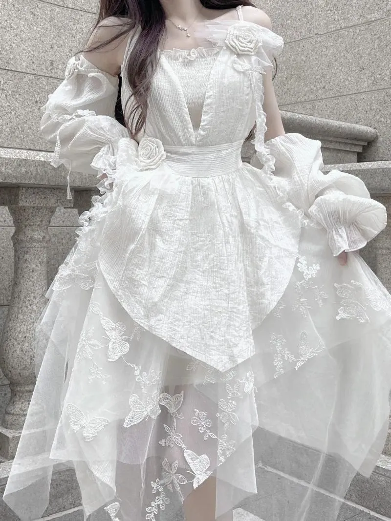 Womens Lace Flower One Piece Long Princess Dress For Women Casual 