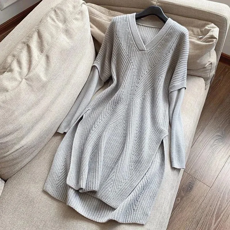 black and cream knitted dress Fallon Cream with Black Stripe Knit Jumper Dress – Girl In Mind main image 0