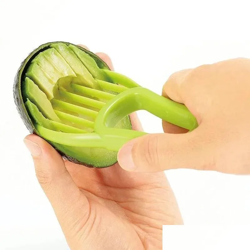 Fruitgroentegereedschap 30 stks avocado slicer shea corer boter peeler snijder pp scheidaar plastic mes keuken gadgets drop levering ho otglt