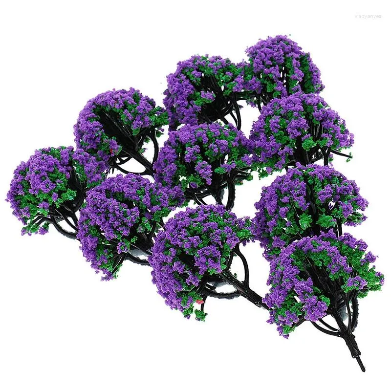 Figurine decorative Accessori Durevoli Modello Alberi Foresta Foresta 6 cm Layout paesaggistico Mini Simulazione di scenari di plastica Forniture