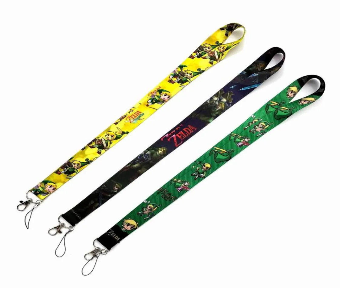 Anime designer spel lanyard rem för mobiltelefon nyckelkedjor ID -kortmärke Holder Keychain hängande rep KeyCord Neckband Accessories8050867