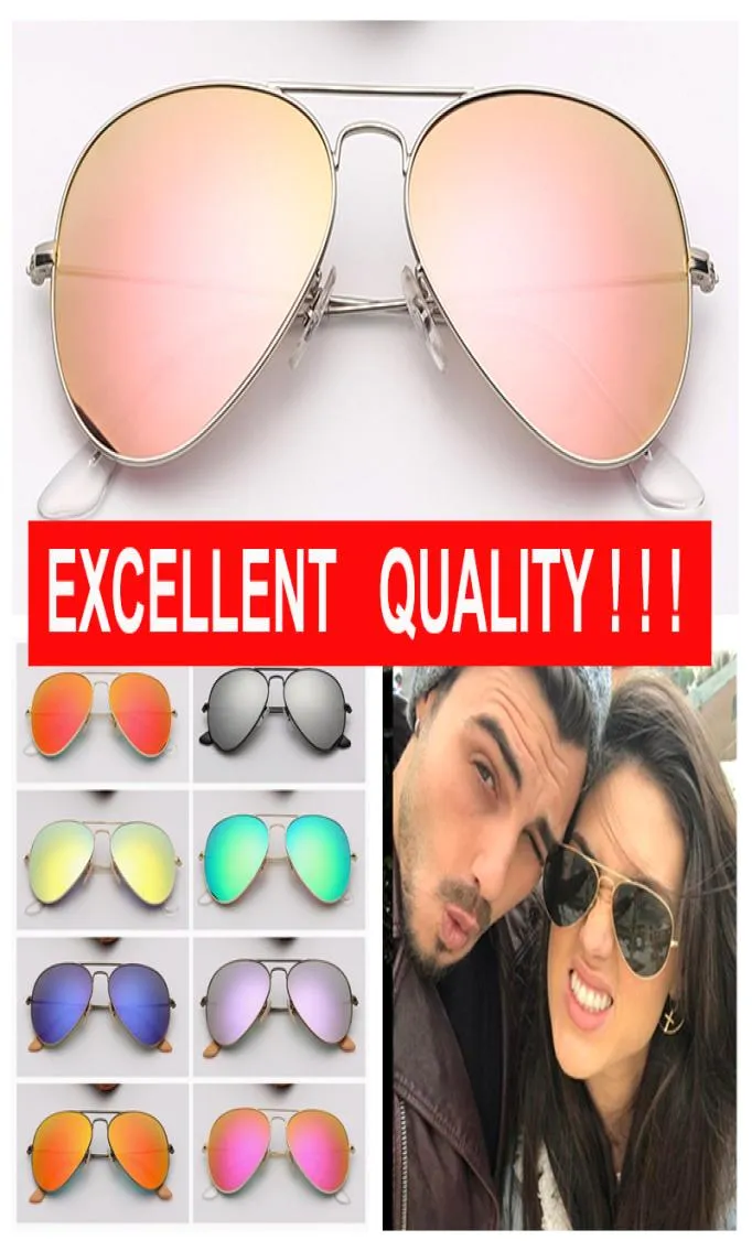 Męskie pilotażowe okulary przeciwsłoneczne marka okularów przeciwsłonecznych mody Sun Glasse des lunettes de Soleil Eyeware UV Protection Mirror Glass3111668