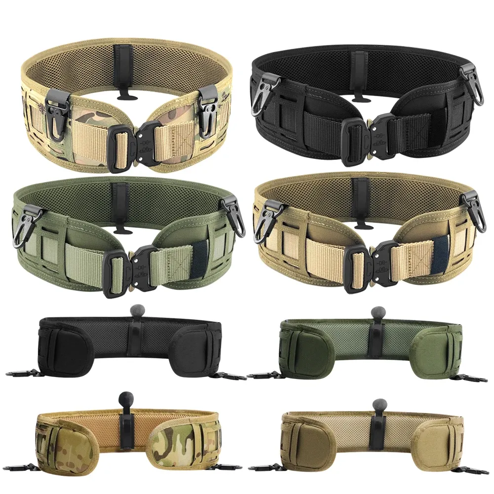 Tillbehör Militär Tactical Belt 1000D Nylon Bekväm Airsoft Molle Belt Army Training Soft Padded Combat Hunting Battle Midjebälte