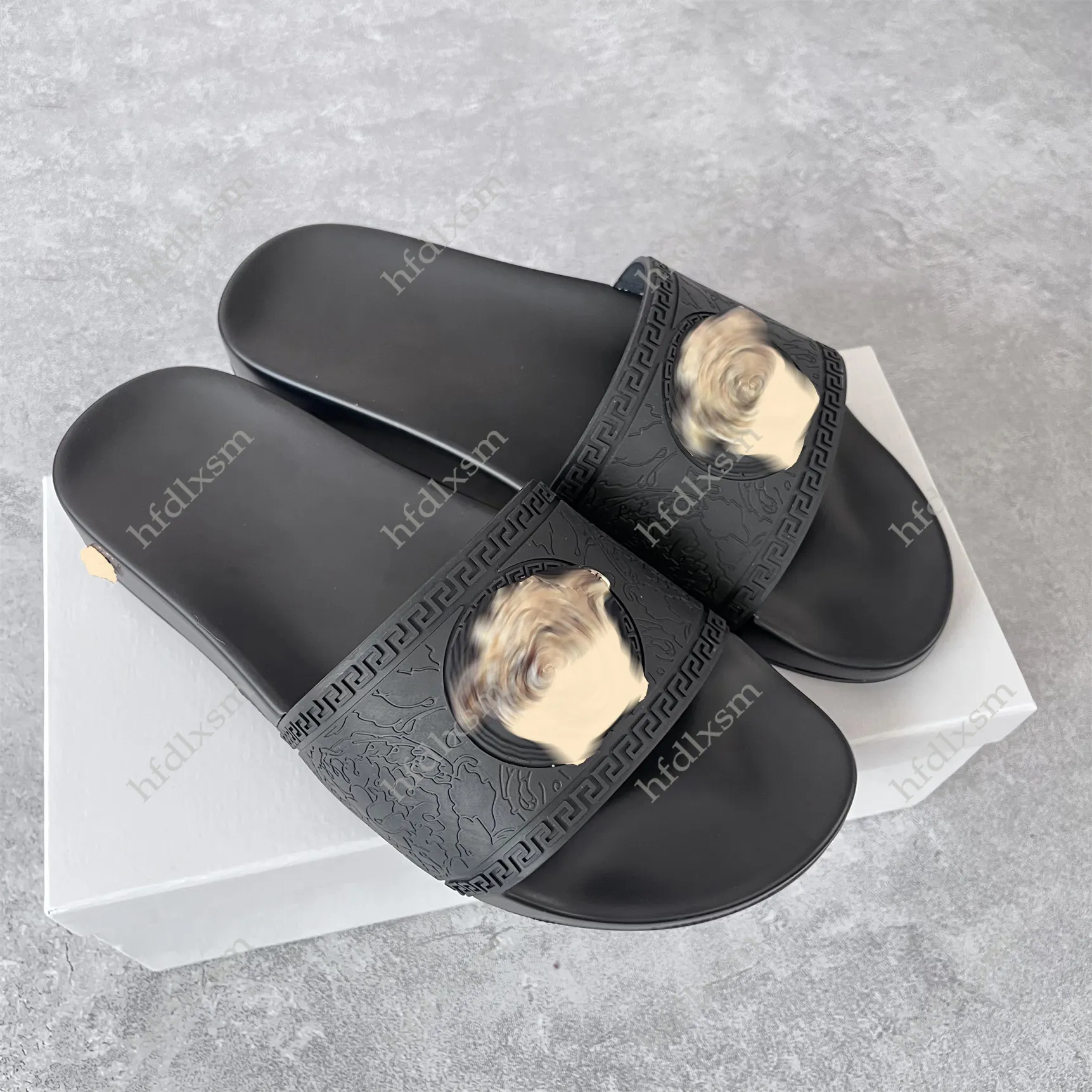 luxury Designer slippers New fashion classics PALAZZO sandals Casual shoe Mule men women sandal Sliders Metal logo slipper Summer platform flat Slide wholesale #6