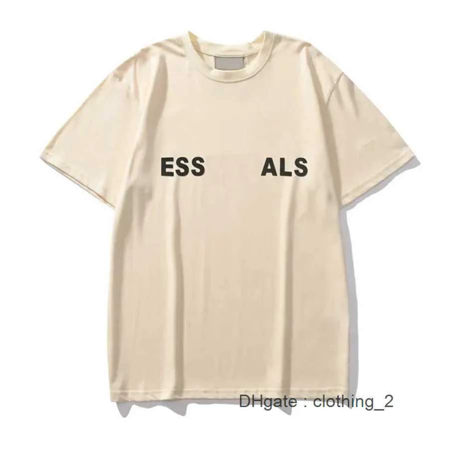 Ess Womens Men T-shirt Designers d'été Tops Luxurys Lettre 77 Pure Coton T-shirts Vêtements Polos Collier à manches courtes Coldies à capuche à capuche Zi0w