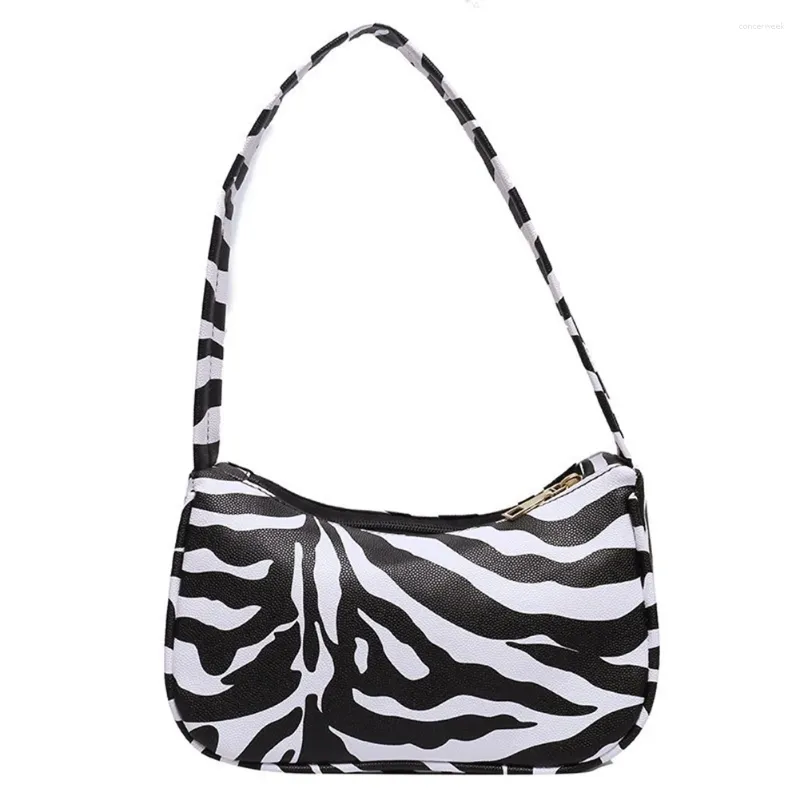 Väska mode utsökta shopping kvinnliga zebra leopard mönster hobo handväskor vintage gata axel underarmsäckar