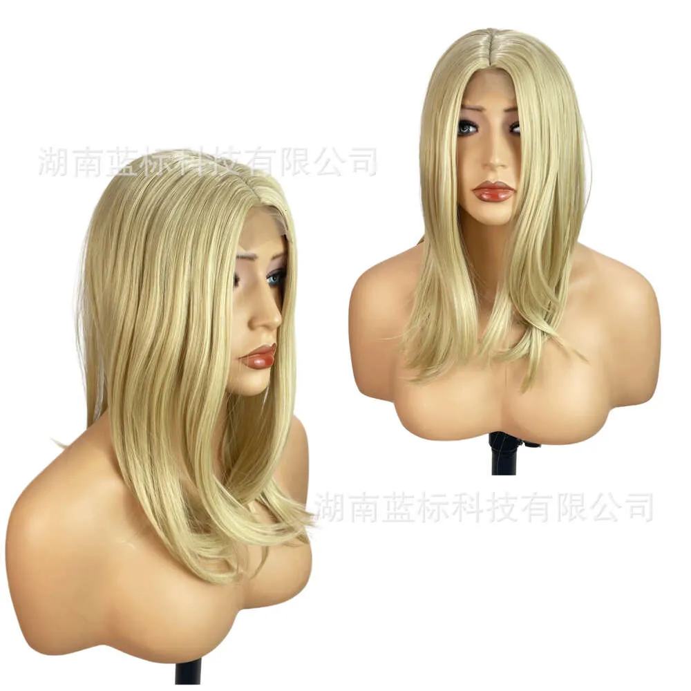 human curly wigs Mid length wig headband 613 Bob with natural split simulation scalp wig straight hair