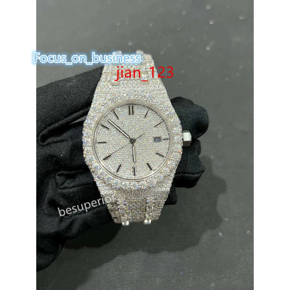 Luxury Mens Watch for Men Designer Movement Watchs Diamond Moisanite Watch de haute qualité Montre Iced Out Watch Mens Automatic Montre Luxe Mens Luxurys Watches I115