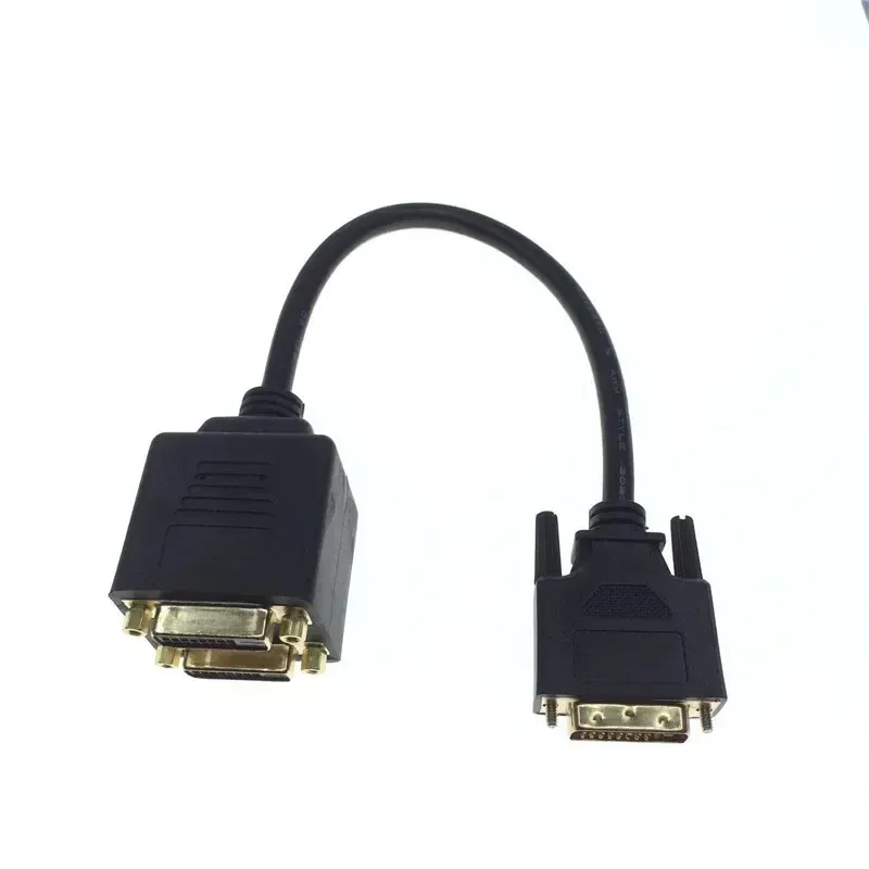 NY 2024 1x2 DVI SPLITTER ADAPTER CABLE 1-DVI MANA TILL DVI24+1 Kvinnlig 24K Guldkontakt för HD1080P HDTV Projector PC Laptopfor DVI Man till