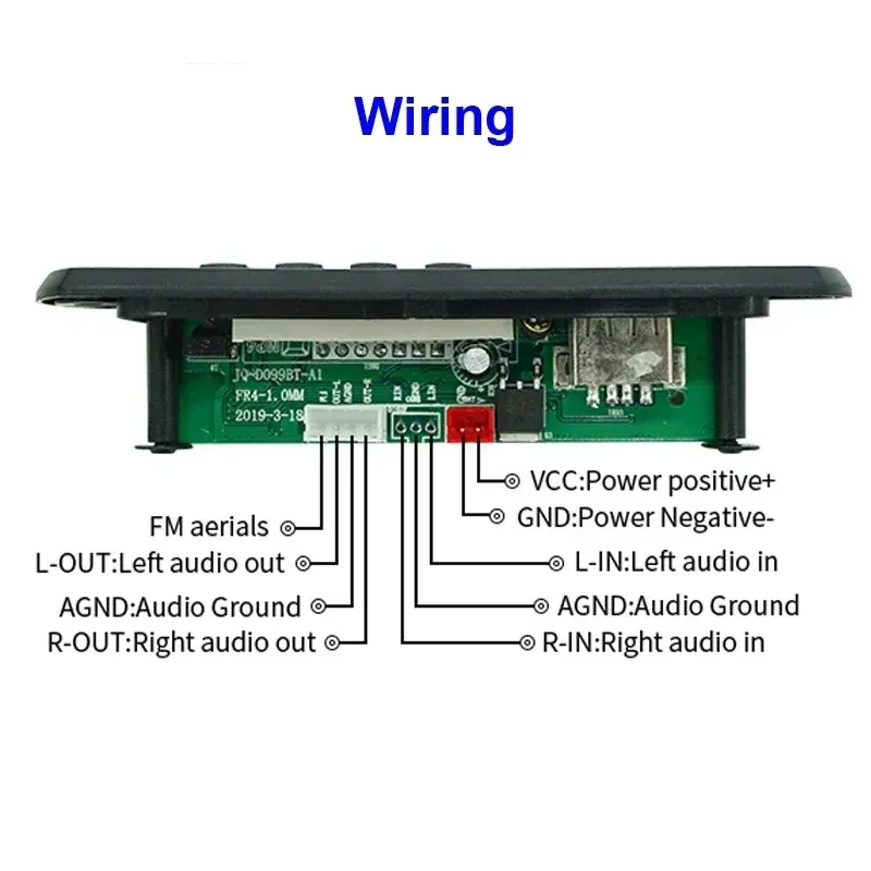 2024 Bluetooth 5.0 MP3/WMA/WAV/APE/FLAC DECODER BOARD CAR Audio USB TF FM Radio Modul