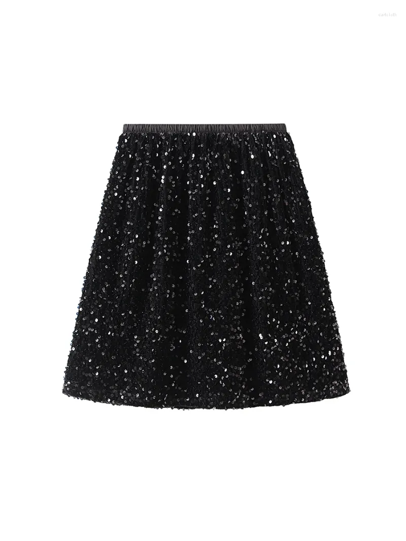 Rokken vrouwen sexy pailletten rok hoge taille glanzende glinsterende feestclub skinny sparkly clubkleding