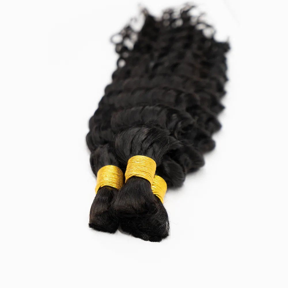 Bulk De Cabello Humano Para Trenzar El Cabello Brasileño De Ola Profunda,  Peluquería De Trenza Negra Natural Sin Trama, 150g De 37,18 € | DHgate, image size:1000x1000