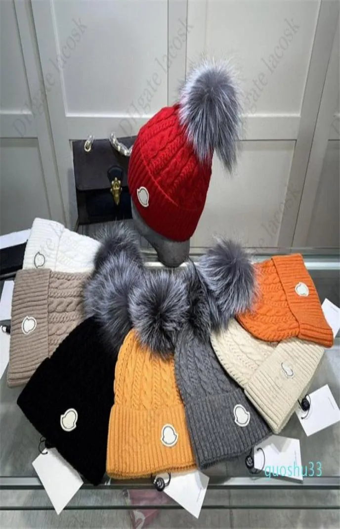 22 mannen gebreide hoed beanie winter gebreide wollen hoeden klassieke top pompon down jas cap voor vrouw3289471