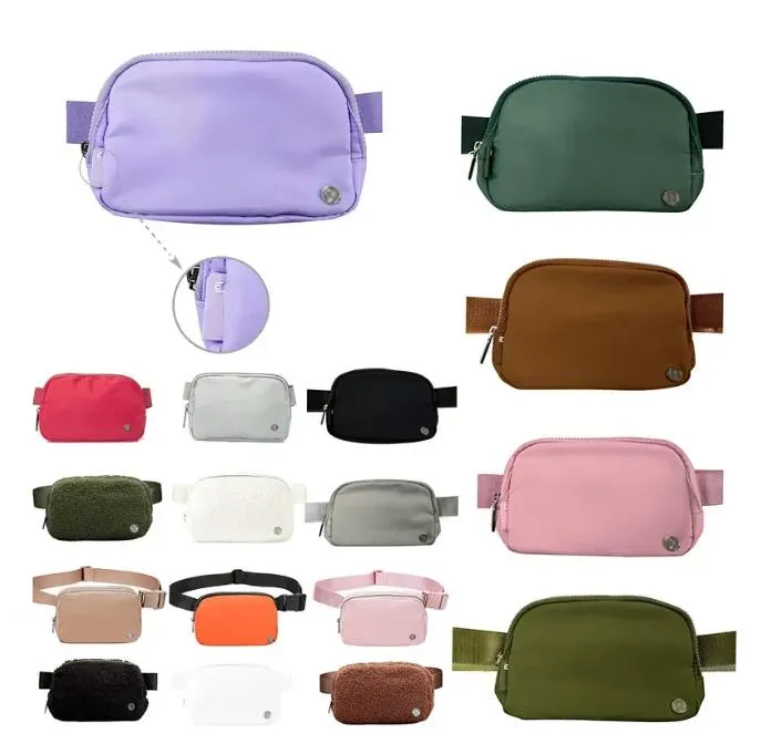 Luxury Belt Bag Women Men midjeväskor Fanny Pack Designer Bumbag Nylon Bum Chest Sports Clutch Yoga Bag Axelkors Kroppshandväskor Plånbok