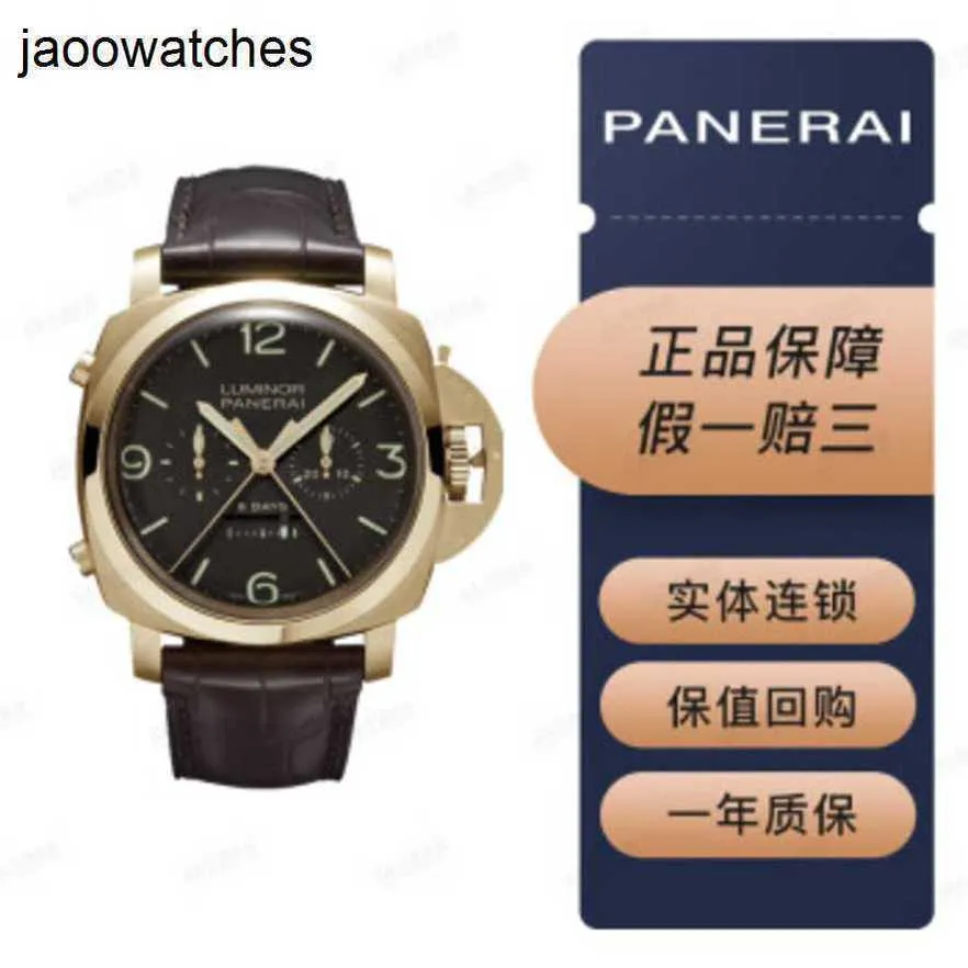 Panerai Watch Luminor Mens Watches Special Edition 18K Rose Gold Manual Mechanical Pam00319 Luxury de seconde main avec un diamètre de 47 mm