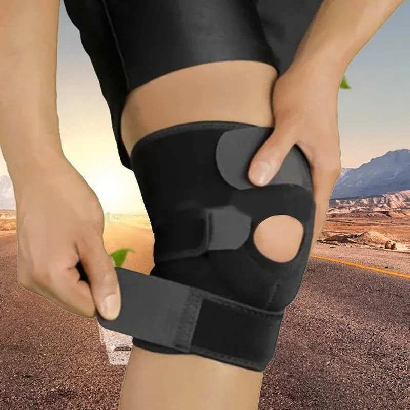 PSCEPRISSION KNEE PADS الركبة دعم الدعم الرياضي تجريب وقائي تثبيت الترس المرن قابلة للتعديل