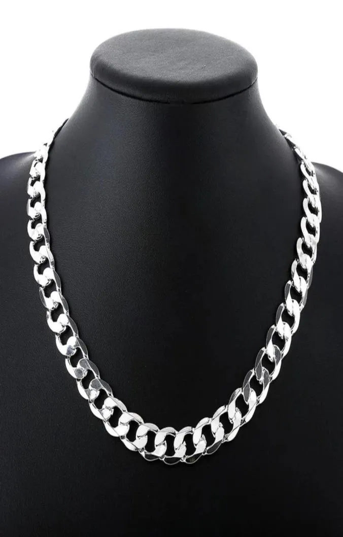 Special offer 925 Sterling Silver necklace for men classic 12MM chain 18 30 inches fine Fashion brand jewelry party wedding gift 21354954