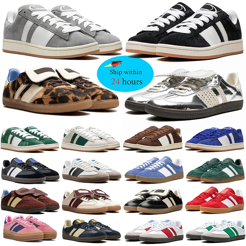 2024 Designers skor för män kvinnor grå gummi og 00s sko spezial sneakers svart vit klar rosa mörkgrön herrtränare 36-45