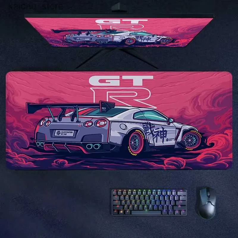 Mouse almofadas de mouse Restas Rous Pad Pad Super Coupe Padrão Anti -Slip Pad Coleção de carros Esportes Coleta de computadores personalizados Gamer Gamer Cabinet Mouse Pad Y240419