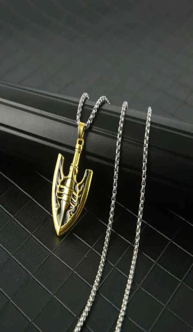 Anime jojos bisarre äventyr halsband kujo jotaro pil metallhänge kedja choker halsband charm gåvor smycken krage g1206191833572