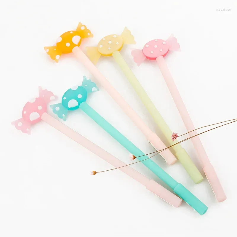 Pcs Gel Pens Cartoon Candy Keeps Scent Of Insects Black Colored Gel-ink Writing Cute Stationery Office School Supplies