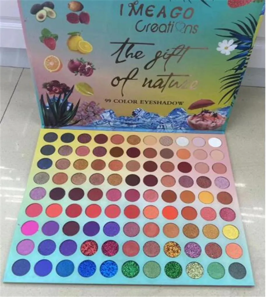 أحدث Creatians Imeago 99 Color Eye Shadow Palette Glitter Shimmer Matte Eye Shadow عالية الجودة 1619713