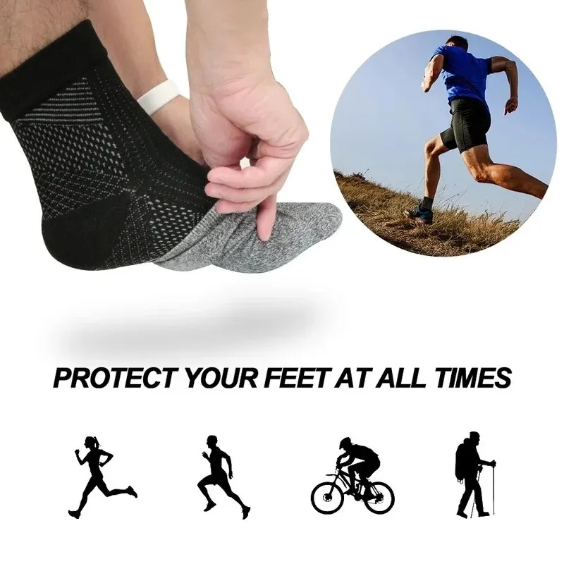 2024 /Dual Sports Ankle Compression Socks Anti-Fatigue Foot Cover Breathable Mesh Foot Cover Anklet Protector Sure, here are three Sure,